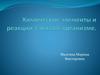 Химические элементы и реакции в живом организме