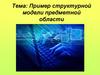 Пример структурной модели предметной области