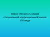 Уроки чтения в 5 классе специальной коррекционной школе VIII вида