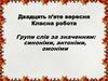 Групи слів за значенням: синоніми, антоніми, омоніми