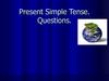 Present Simple Tense. Questions