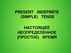 Present Indefinite (Simple) Tense