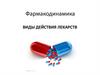 Фармакодинамика. Виды действия лекарств