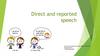 Direct and reported speech