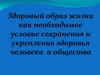 Здоровый образ жизни как необходимое условие сохранения и укрепления здоровья человека и общества