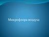 Микрофлора  воздуха