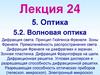 Лекция 24. Тема 5. Оптика. Волновая оптика. Дифракция света. Принцип Гюйгенса-Френеля