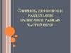 Слитное, дефисное и раздельное написание разных частей речи