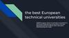 The Best European Technical Universities