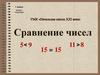 Сравнение чисел