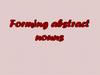Forming abstract nouns