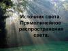 Источник света. Прямолинейное распространения света