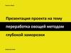 Переработка овощей методом глубокой заморозки
