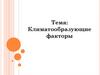 Климатообразующие факторы