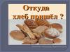 Откуда хлеб пришёл?