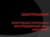Электрохимия. Электродные потенциалы. Электродвижущие силы. Электролиз