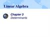 Linear Algebra. Chapter 3. Determinants