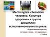 Экология человека. Культура здоровья