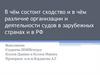 В чём состоит сходство и в чём различие организации и деятельности судов в зарубежных странах и в РФ?