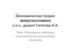 Основные проблемы экономической организации общества  (тема 2)