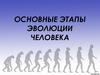 Основные этапы эволюции человека. Развитие взглядов на происхождение человека