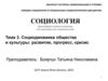 Социодинамика общества и культуры: развитие, прогресс, кризис