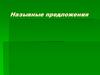 Назывные предложения