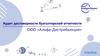 Аудит достоверности бухгалтерской отчетности ООО «Альфа-Дистрибьюция»