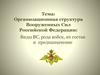 Организационная структура Вооруженных Сил Российской Федерации: Виды ВС, рода войск, их состав и предназначение
