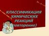 Классификация химических реакций (повторение)