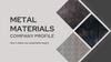 Metal materials company profile by slidesgo