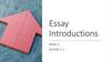 Essay introductions. Lesson 1-2