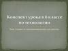 Конспект урока в 6 классе по технологии