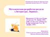 Литература. Лирика. Методическая разработка