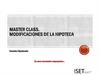 Master class. Modificaciones de la hipoteca