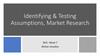 Assumptions, Market Research