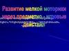 Развитие мелкой моторики через предметно-игровые действия