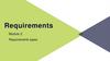 Requirements types. Module 2
