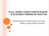 Имя существительное в художественном тексте