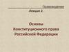 Основы Конституционного права Российской Федерации
