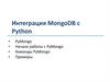 Интеграция MongoDB с Python