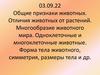 Общие признаки животных. Отличия животных от растений. Многообразие животного мира. Урок 2. 8 класс