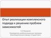 Опыт реализации комплексного подхода к решению проблем зависимостей