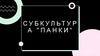 Субкультура "Панки"