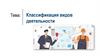 Классификации видов деятельности