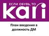 Если обувь, то Kari. План введения в должность ДМ