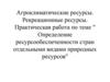 Определение ресурсообеспеченности стран отдельными видами природных ресурсов