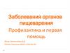 Заболевания органов пищеварения. Профилактика и первая помощь
