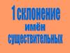 1 склонение имен существительных