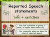 Reported speech statements. Rule + exercises